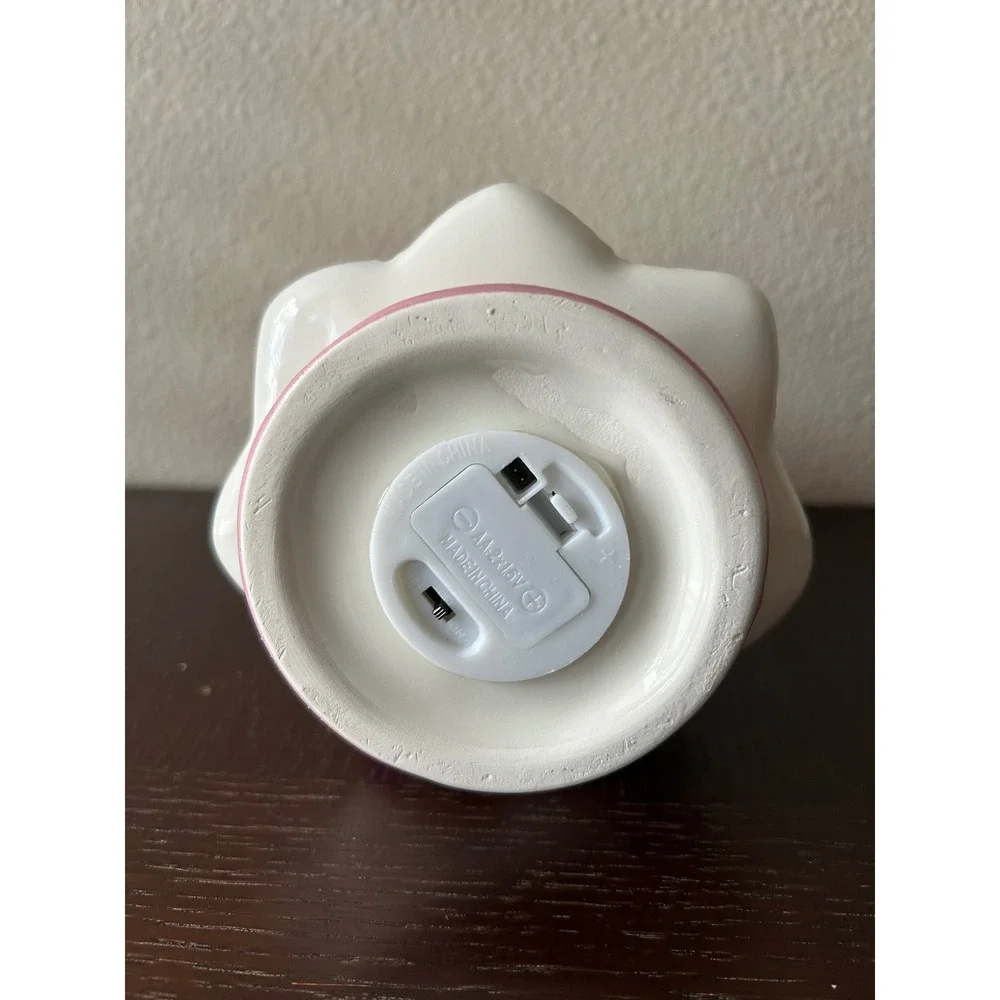 Retro Pink Glaze Ceramic Led Light Up Charming Christmas Tree Decor